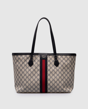 Gucci Сіра сумка-тоут у візерунок логотипа 63168596IWN