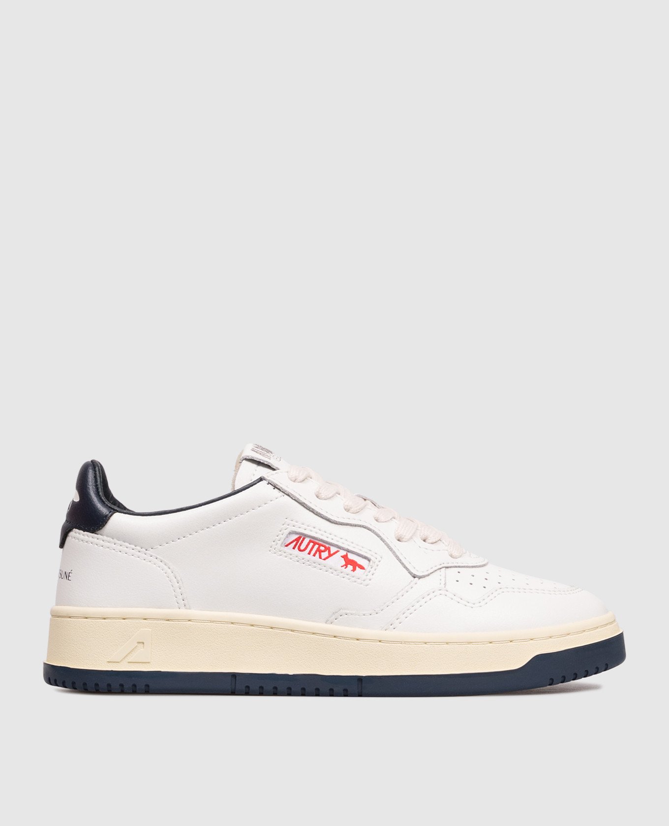 

Белые кожаные кроссовки MEDALIST Maison Kitsune с логотипом, Белый, Кроссовки