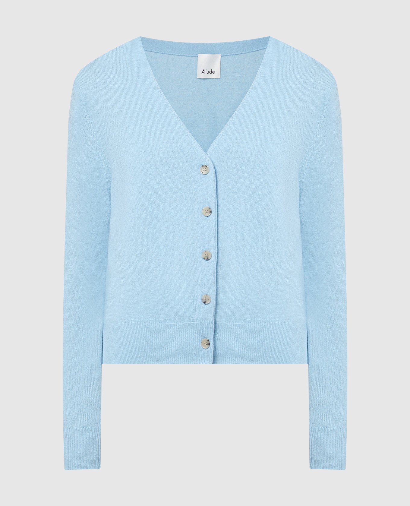 Blue wool and cashmere cardigan