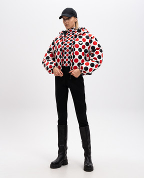 Prada Білий пуховик в горох з логотипом 29M69810UW