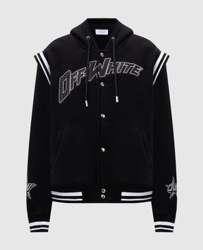 Off-White Черная спортивная куртка OMEK003S25JER002