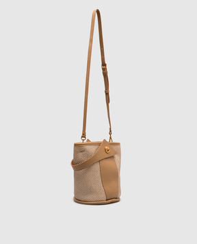 Gianni Chiarini Бежева сумка бакет-бег ESTER з логотипом BS11380CSTTKL