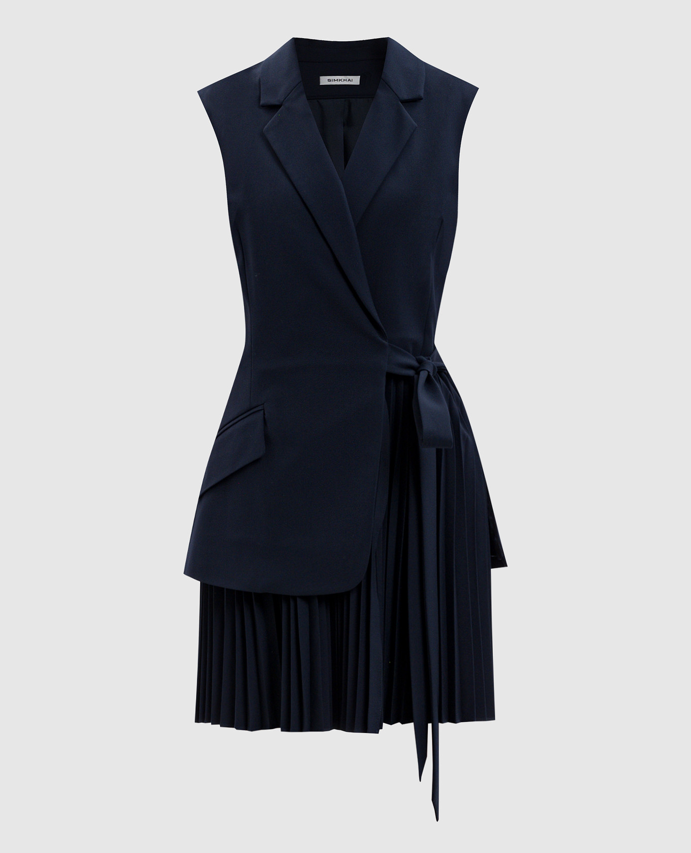 

Синее платье мини на запах, Синий, Повседневные платья