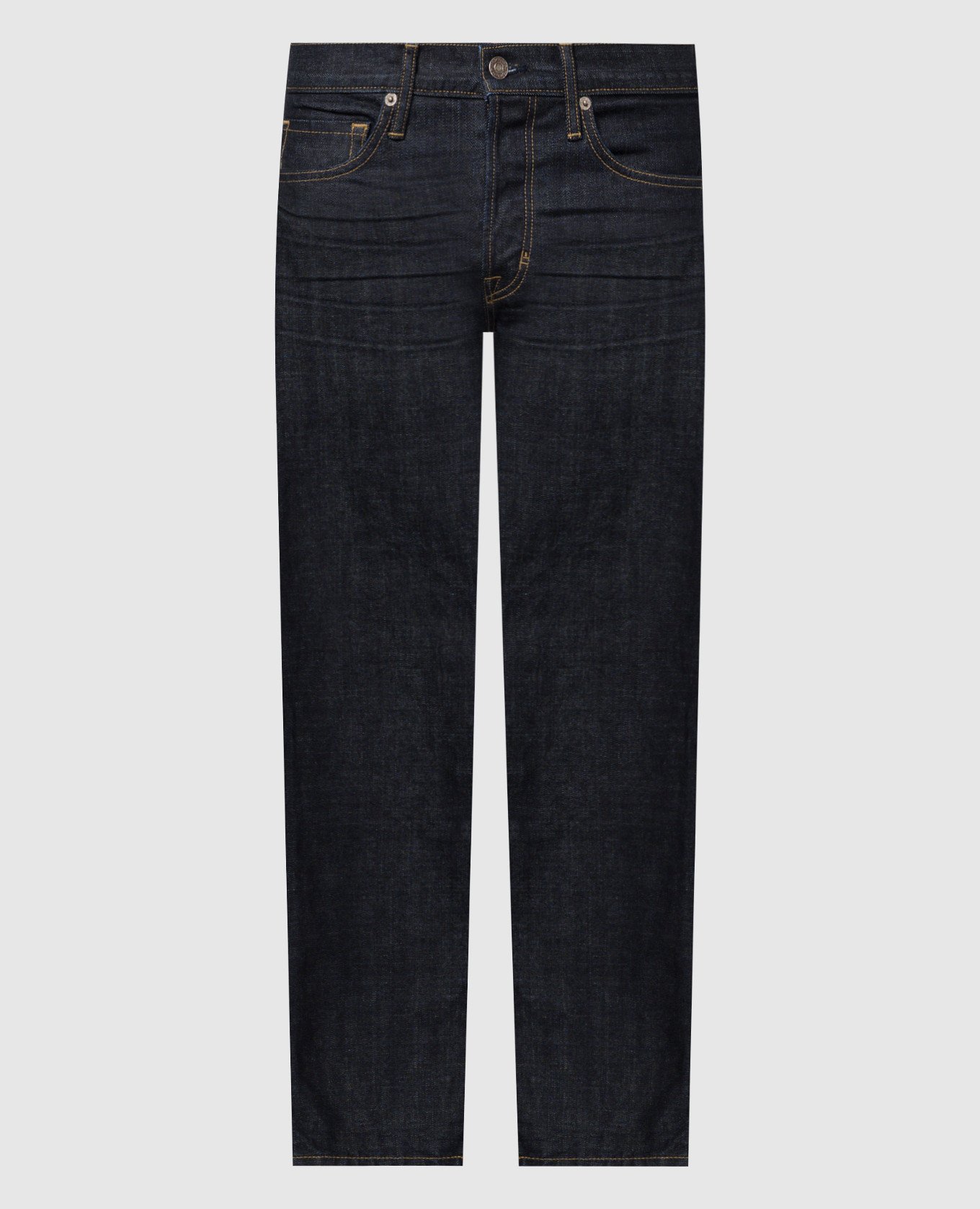Синие джинсы SELVEDGE с кожаным патчем логотипа