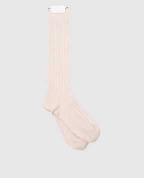 Brunello Cucinelli Бежеві шкарпетки з кашеміру MCS42741