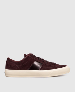 Tom Ford Бордові замшеві кеди CEMBRIDGE J0974LCL046N
