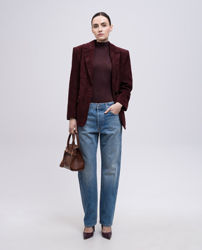 Babe Pay Pls Бордовий замшевий жакет 2525SUEDE