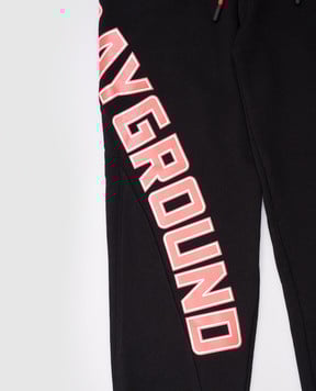 Sprayground Детские черные джогеры с принтом логотипа SPY1215EBLK