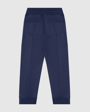 Brunello Cucinelli Детские синие джогеры с принтом BW863E352C