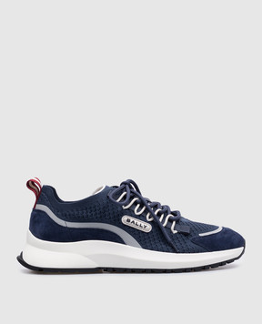 Bally Синие комбинированные кроссовки Outline MSK09WTE037
