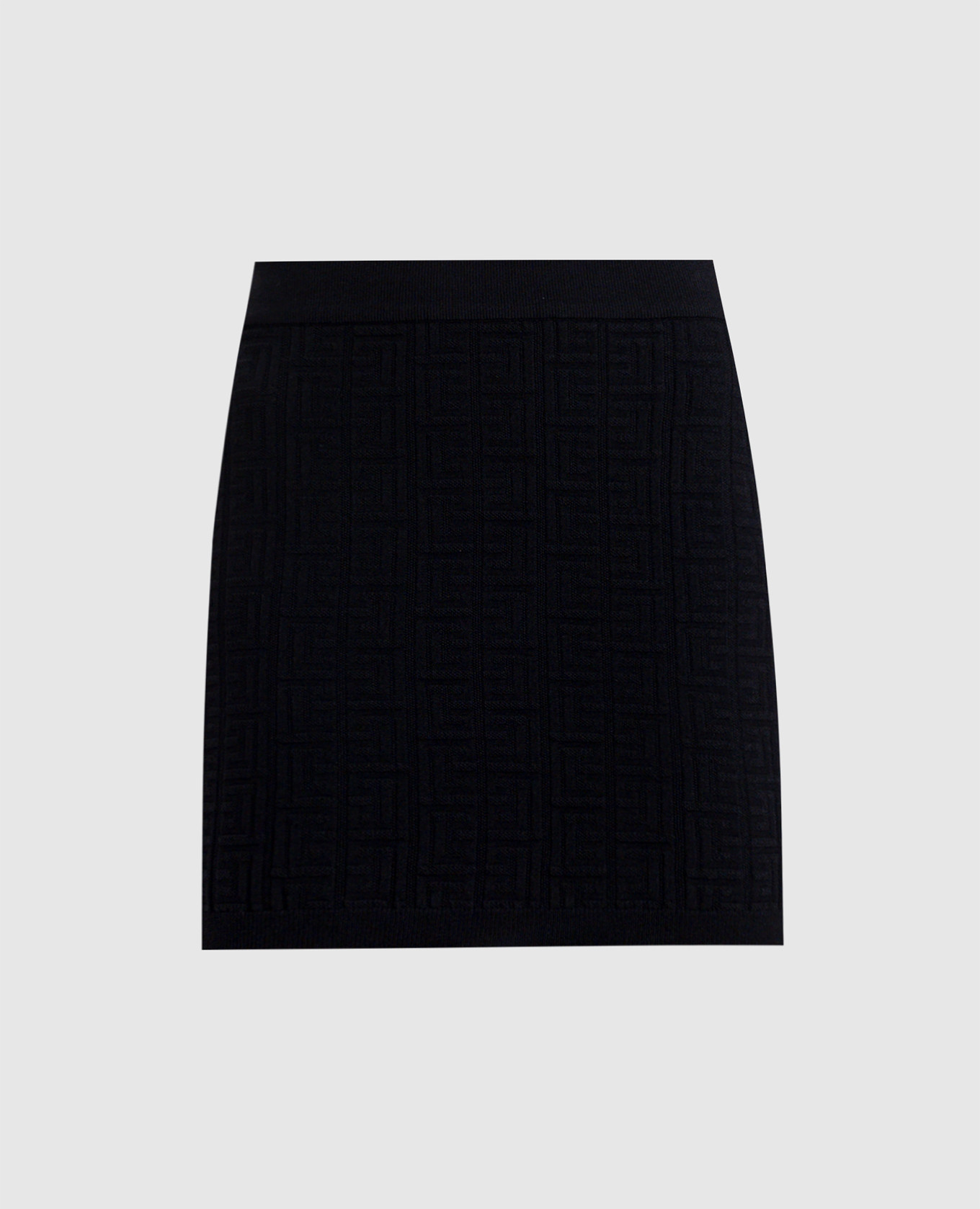 Черная юбка мини в узор эмблемы PB