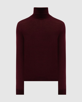 Saint Laurent Бордовый гольф из шерсти 821739Y76GM