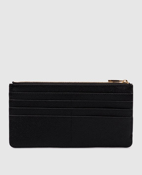 Dolce&Gabbana Чорний шкіряний гаманець з логотипом BI1265A1001