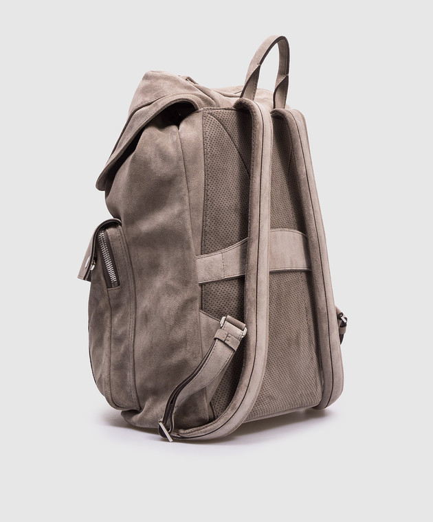Brunello Cucinelli Серый замшевый рюкзак Leisure MBAEBU325 изображение 3