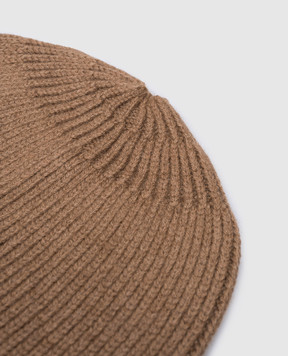 Jan Jan Van Essche Коричнева шапка з вовни верблюда BEANIE5