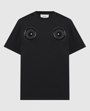 Coperni Черная футболка с аппликацией COPJS03TER504