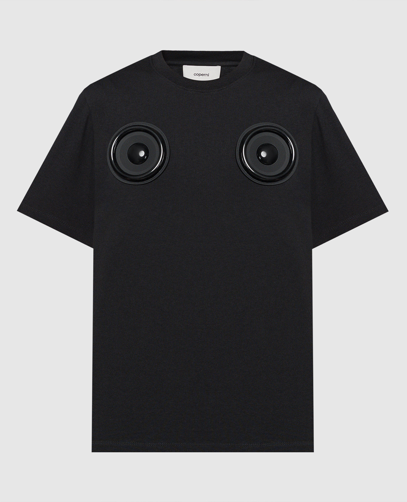 Black t-shirt with appliqué