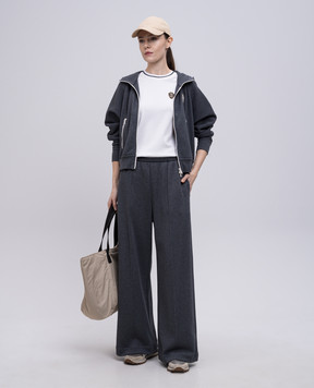 Brunello Cucinelli Біла футболка з емблемою логотипа ML824HC700