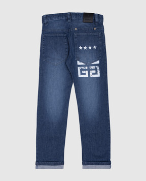 Givenchy Детские синие джинсы с принтом логотипа 4G H30306612