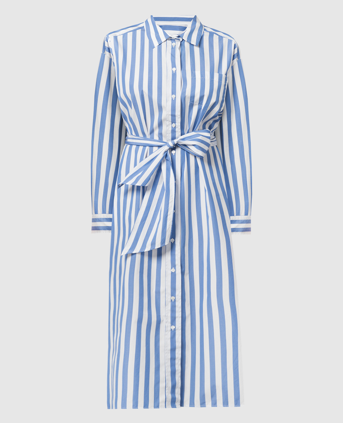 FALASCO blue striped shirt dress