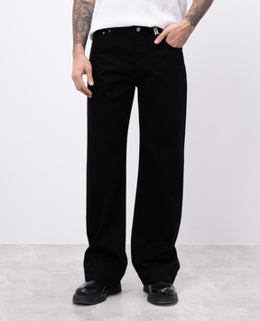 Alexander McQueen Чорні джинси з патчем логотипа 809766QYAAC