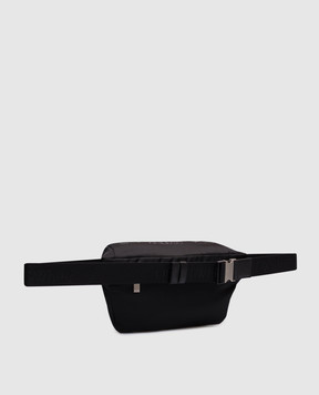 Off-White Чорна поясна сумка з логотипом OMNO037S25FAB002