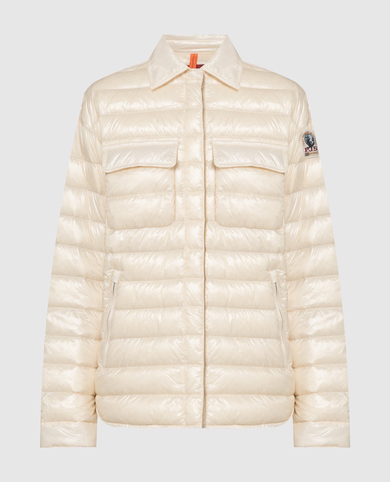 Petronel beige down jacket with logo