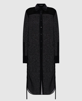 Ann Demeulemeester Черная удлиненная блуза Sandrina B0012438FA561