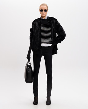 Saint Laurent Черные джинсы скини 527379