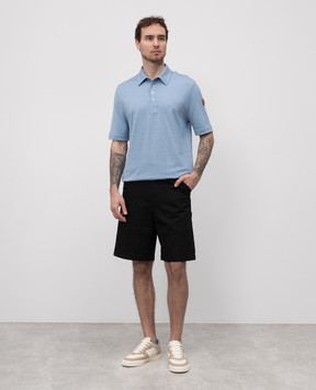 Moncler Голубое поло с логотипом K10918A0000489AUS