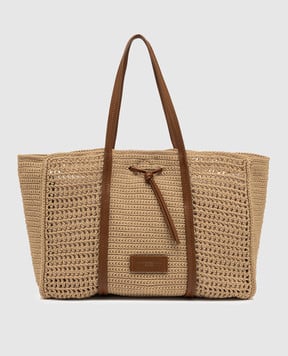 Gianni Chiarini Бежевая сумка-тоут Anastasia BS11582SMCRH