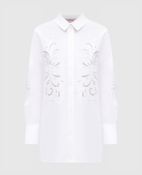 Twinset Белая блуза с вышивкой ришелье 251TP2170