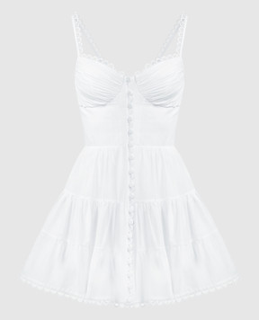 Charo Ruiz Белое платье-рубашка Terely с кружевом 241612