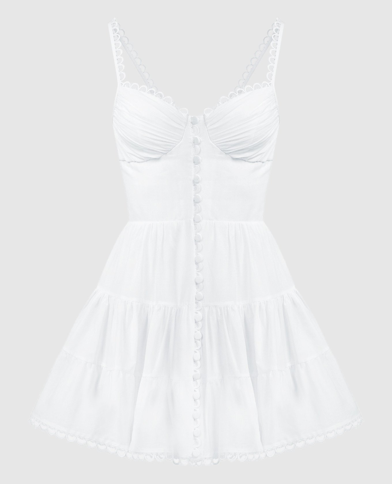 Белое платье-рубашка Terely с кружевом