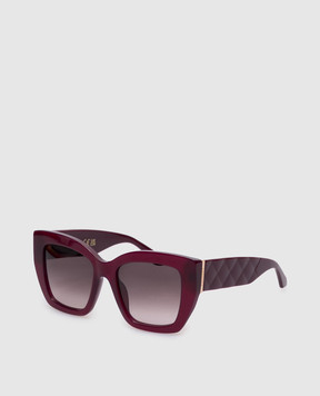 Twinset Бордовые очки с логотипом. 999TZ505A