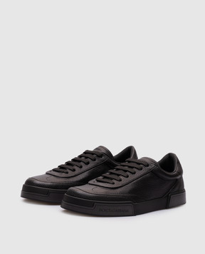 Dolce&Gabbana Черные кожаные кроссовки Portofino Yacht A20190A6A88