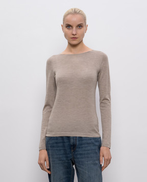 Brunello Cucinelli Бежевий джемпер з кашеміру та шовку M13800008P