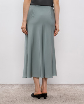 Allude Зеленая юбка из шелка 25584005