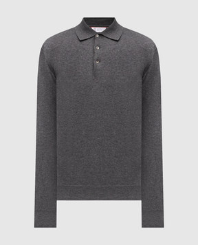 Brunello Cucinelli Серое поло из кашемира M2200295