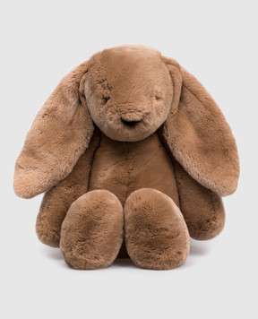 Yves Salomon Enfant Детский коричневый кролик из меха кролика 20WEA317XXREXX