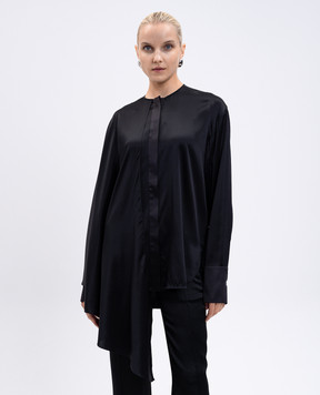 Materiel Черная блуза из шелка с шарфом PF25N2291SRBK
