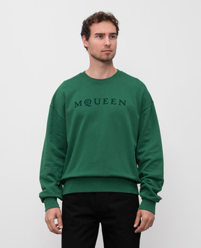 Alexander McQueen Зелений світшот з логотипом 839216QTADU