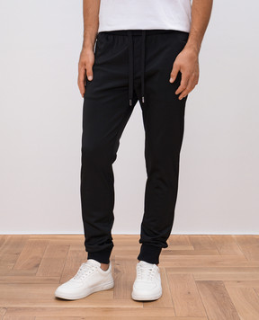 Dolce&Gabbana Чорні джогери з логотипом GVXQHTHU7B0