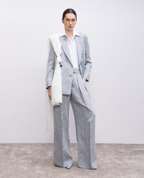 Brunello Cucinelli Белая рубашка с цепочкой мониль M0091MA636