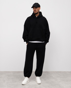 Alexander McQueen Голубые джогеры с фактурной эмблемой логотипа 828306QXACA