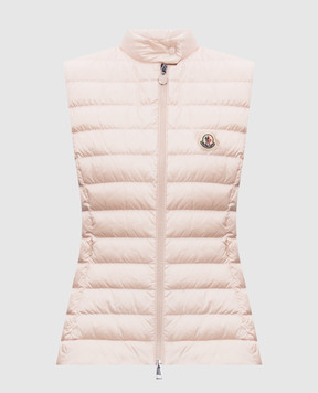 Moncler Розовый пуховый жилет с нашивкой логотипа K20931A00091597YF