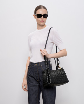 Bottega Veneta Чорна шкіряна сумка-тоут Parachute 835921VCPPT