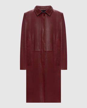 PROENZA SCHOULER Бордове шкіряне пальто Nissi R2541000LR280