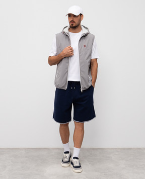 Brunello Cucinelli Серый жилет с вышивкой логотип логотип MM49A7432G