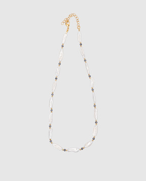 Shyla Біле намисто Bondi з позолотою 22 карат BONDINECKLACE